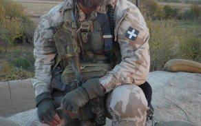 Jiří Schams „Regi“ v Afghánistánu na Den válečných veteránů 11. listopadu 2007.