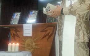 Kaplan pronášející zamyšlení nad smyslem nasazení života. Autor: 8. zastoupení AČR na velitelství Resolute Support v Kábulu