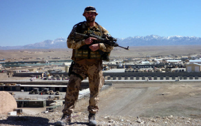 Jan Kloz na základně Shank v Afghánistánu (březen 2011).