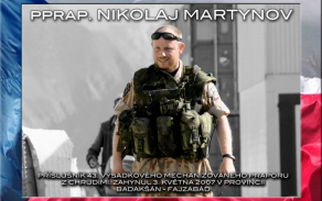 Pamětní list s fotografií Nikolaje Martynova. 